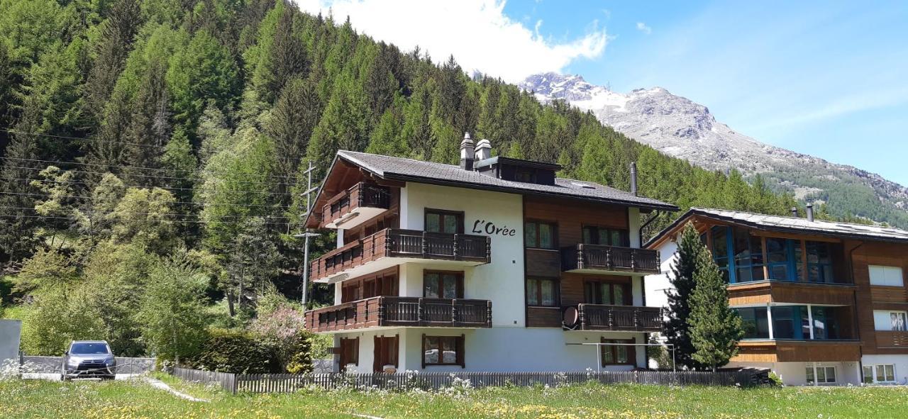 Free Cable Car & Bus In The Summer Haus L'Oree Saas-Grund Exteriör bild
